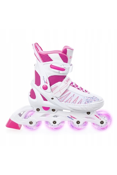 NO BRAND Patine reglabile 2 în 1 Patine artistice Raven Grace 31-35 Led