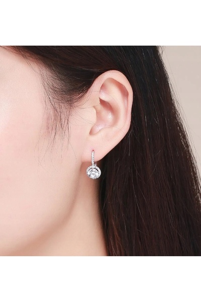 NO BRAND Cercei Cercei de argint Zirconiu Argint 925 Cercei Trusky