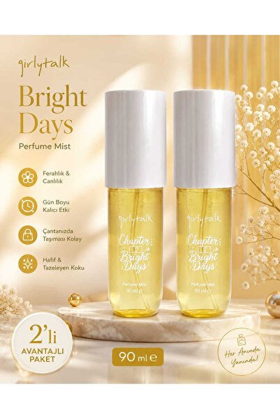lider kozmetik Girlytalk Bright Days Kadın Vücut Vücut Spreyi 2x90 ml