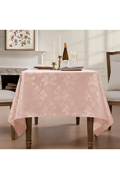 NO BRAND Față de masă dreptunghiulară roz 180x140 cm cu model floral elegant ...