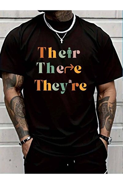 799 100% Cotton Their There They're Funny English Teacher Gramma Joke T-Shirt...