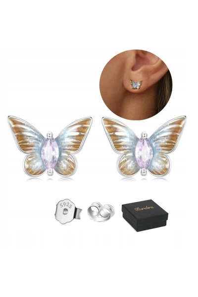 NO BRAND Cercei din argint 925 cu zirconiu cubic, tip știft, Wkrnuk, pentru f...