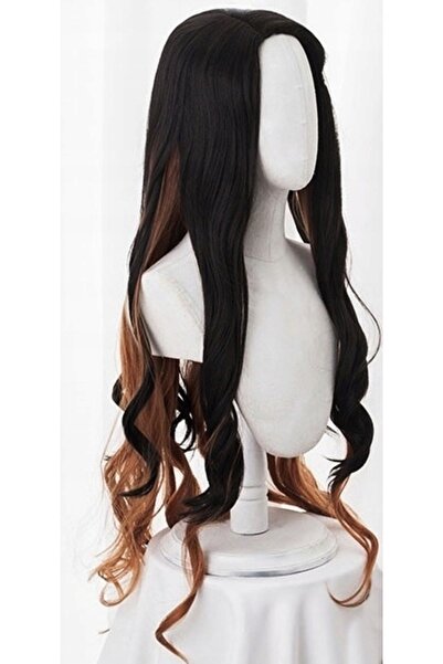 NO BRAND Perucă Nezuko Kamado Anime Costum Cosplay