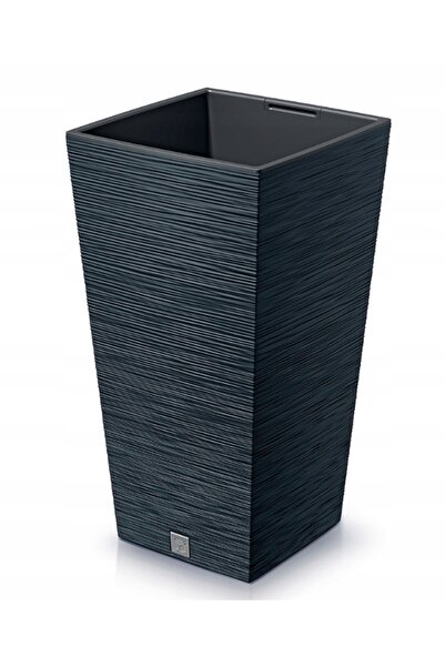 NO BRAND Ghiveci de flori din plastic gri Prosperplast 27 cm x 27 cm x 50 cm