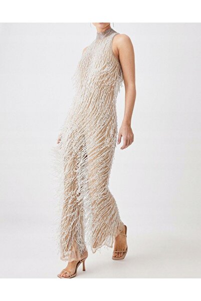 NO BRAND Cu ornamente bej jett glamour karen millen 40