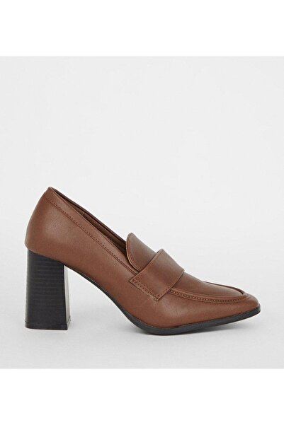 NO BRAND Pantofi clasici cu toc, maro, aspect piele, Wallis 41