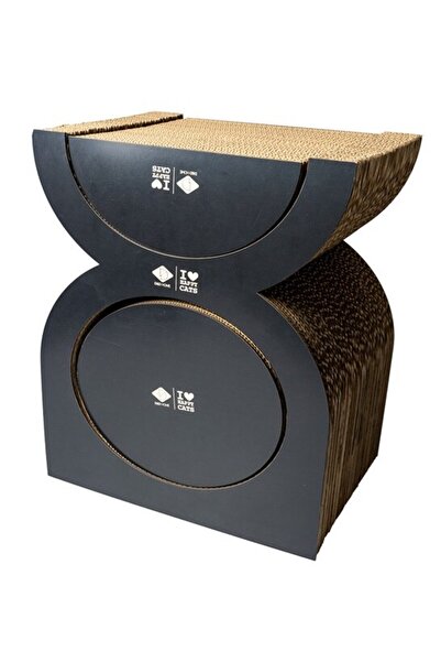 D&D Home I Love Happy Cats Faye Cardboard Scratcher Playground Set