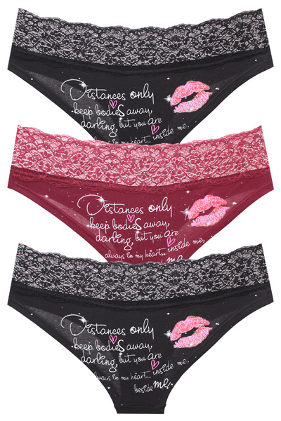 papatya lingerie سراويل داخلية قطنية مطبوعة من الخلف - سراويل داخلية هيببوكسي...