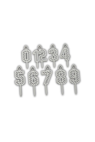 Generic Brand Set Topper (0-9) Cifre Numere Tort din Lemn