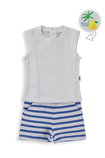Civil Baby Fresh Lemon Printed 6-18 Month Set - Blue