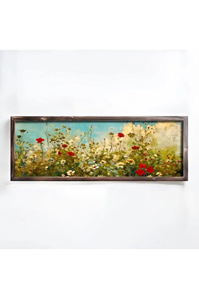 OEM Tablou decorativ înrămat Wallxpert, 40x120x3.5 cm, MDF de 3mm, ramă din l...