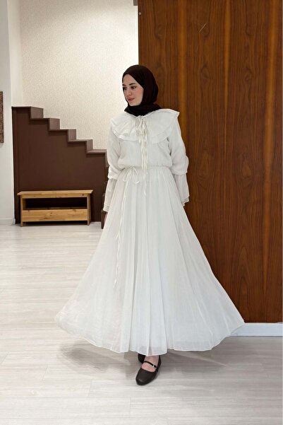 Faya Boutique White Flounce Lune Dress