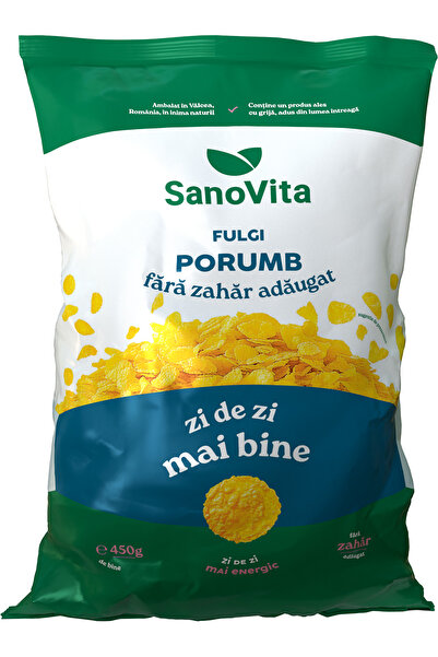 Sano Vita Fulgi de porumb fără zahăr 450 g