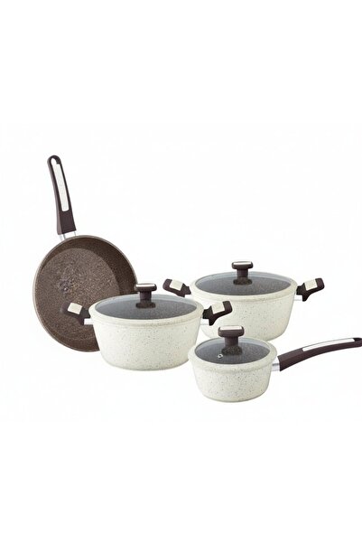 Parfait 7Pcs Creme and Brown Color High Quality Die Cast Aluminum Parfe Casse...