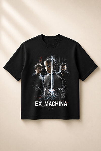 SVART WEAR Ex Machina Μπλουζάκι με στάμπα, Oversize Boxy Κοπή, Unisex, 100% Β...
