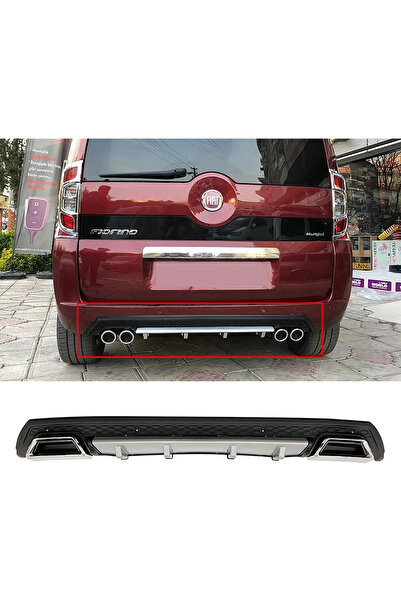 HasAkman Fiat Fiorino Gri Difüzör Çiftli Kare Egzoz Görünümlü D Tip Difizör