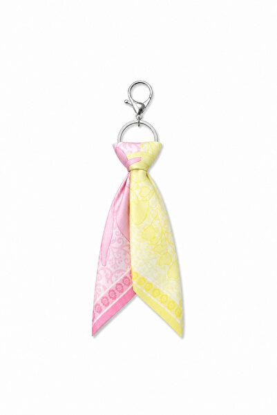 tarzınısec Choose Your Style Pastel Patterned Silver Keychain Scarf Charm