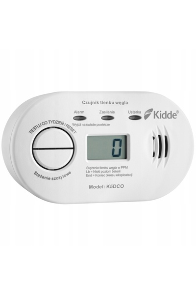Kiddery Alarmă de monoxid de carbon Detector CO Wireless Kidde K5DCO LCD 10 ani