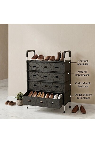 Generic Brand Black Shoe Storage Rack