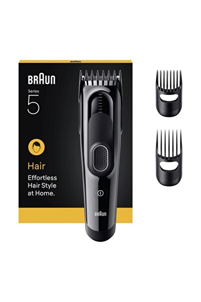 Braun Saç Kesme Makinesi Series 5, +3 Aksesuar, Ömür Boyu Keskin Bıçak, 17 Uz...