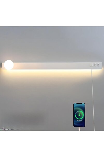 niuniaj Lampă de perete comutabilă de 18W + port USB, lampă de citit globală,...