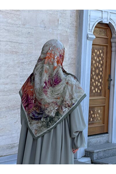 Qalortex Scarf Cotton Soft Alâ Pattern Scarf-Çağla