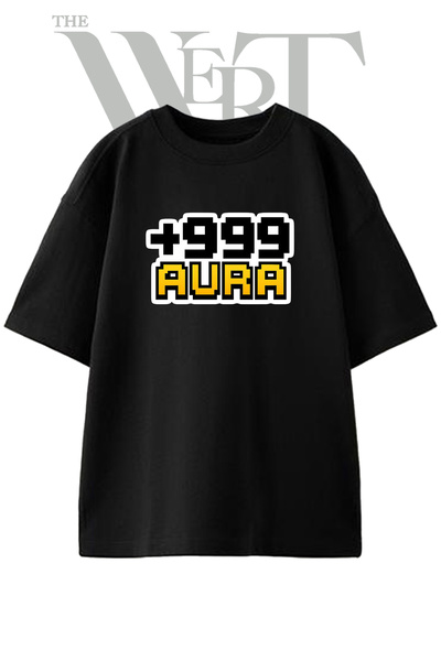 THEWERT Pixel Art Aura Design T-shirt, unisex, crna, velika veličina