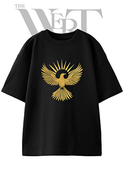 THEWERT Μπλουζάκι Altin Phoenix με στάμπα, Unisex, μαύρο, oversized