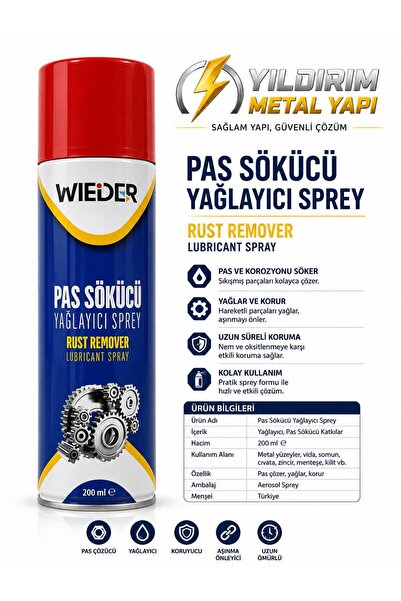 ATL PİYASA WIEDER Pas Sökücü ve Yağlayıcı Sprey 200ml