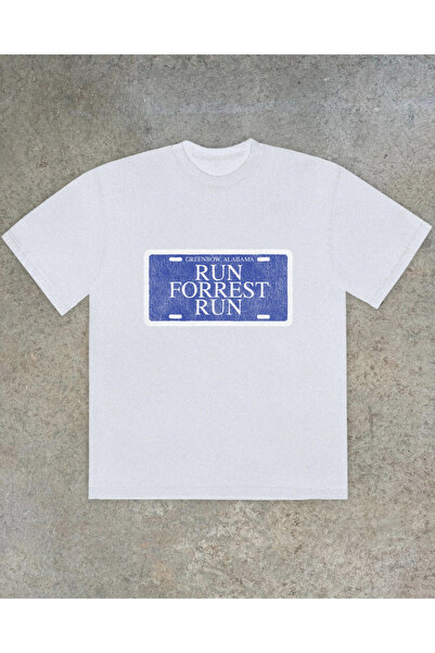 Grafftee Clothing Μπλουζάκι  "Run Forrest Run " με στάμπα, Unisex, Oversize