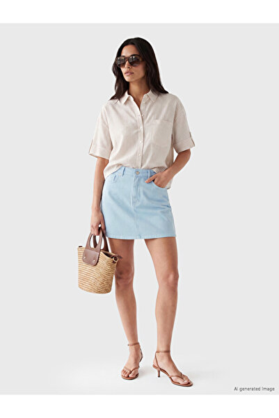 LC Waikiki Λαμπερές επιλογές από το Shining Store STANDART Fit Mini Jean Etek