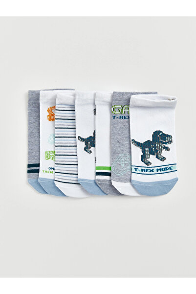 LC Waikiki Lcw Kids Mixed Printed Boys' Booties Socks 7-Pack