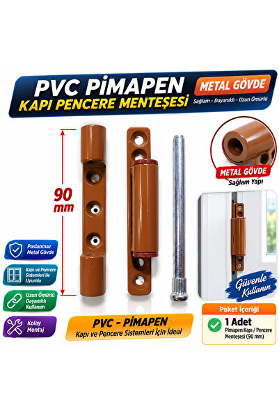 YMN Pvc Pimapen Door Window Hinge 9 cm Metal 90 mm Brown 1 Piece