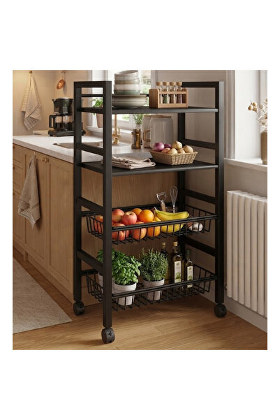 NKX Multi-Tier Kitchen Storage Rack – Microwave Oven Stand with Fruit & Veget...