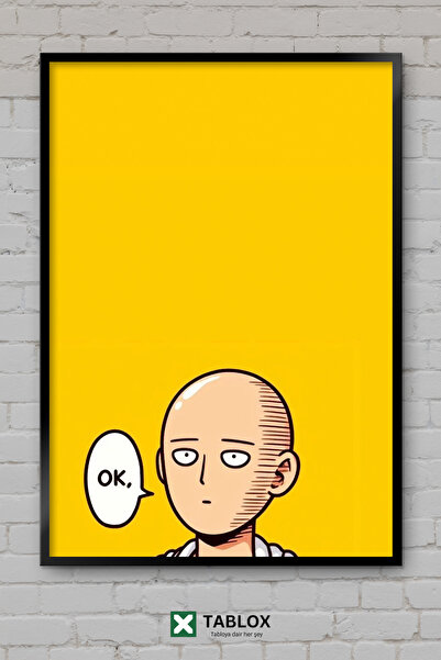 TABLOX One Punch Man Anime Minimal Aesthetic Artistic Κορνίζα Ταινίας με Διακ...