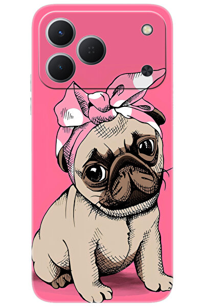 TECNO Spark 50 4G (KN4n) Uyumlu Kılıf Desen Baskılı Silikon Sevimli Pug STK:7...