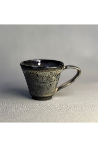 OBSİDİAN El Yapımı Stoneware Espresso Fincanı 55 ml – Mini Kahve Fincanı