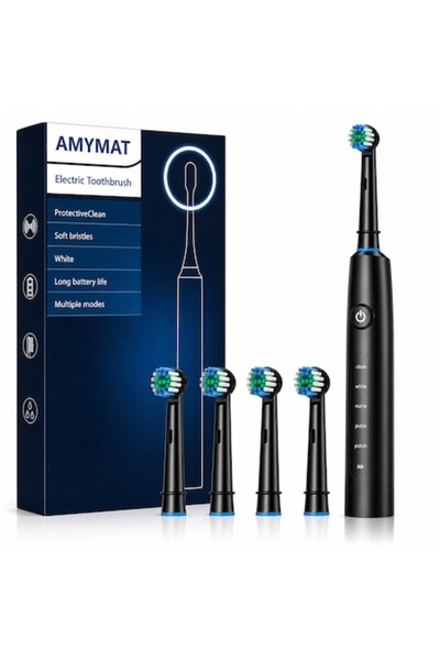 AMYMAT Sonic Electric Toothbrush, 40,000 vibrations/min, 5 brushing modes, Sm...