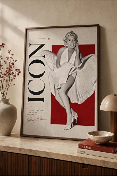 Marilyn Monroe Icon Poster | Hollywood'un En İkonik Anına Modern Bir Dokunuş