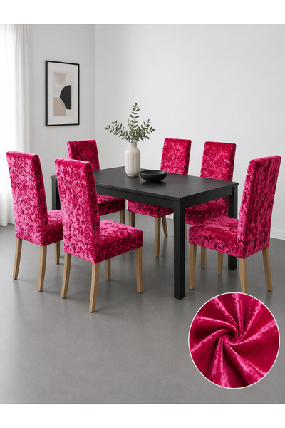 delfin HomeRoy Huse Catifea pentru Scaune – Set 6 Bucăți