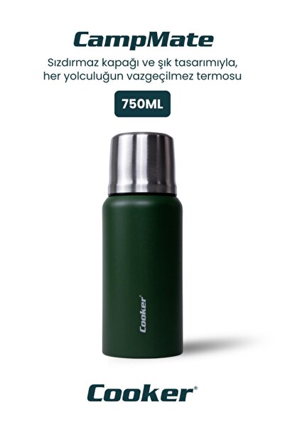 Elista 750 ML Çift Katlı Çelik Termos-24 Saat Sıcak, 48 Saat Soğuk,(Kamp, Pik...