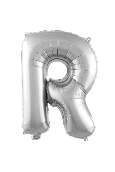 Parti Dükkanı 16 Inch 36 cm Silver Letter R Foil Balloon Birthday Name Letter...