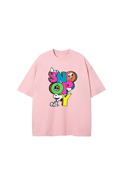 classy moda Μπλουζάκι Unisex Oversize με Ροζ Σχέδιο – Συλλογή Νέας Σεζόν