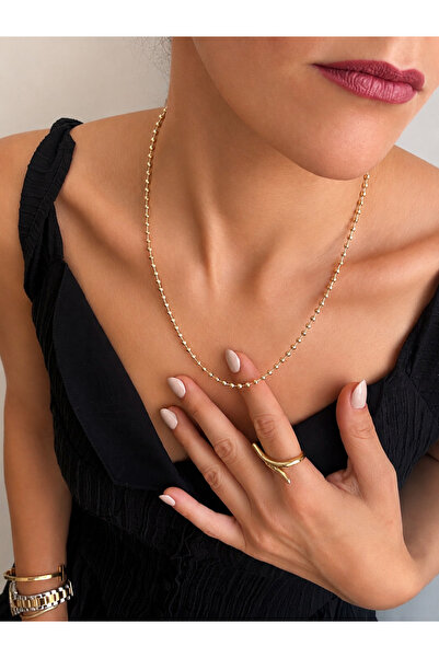 Top Zincir Gold Kolye
