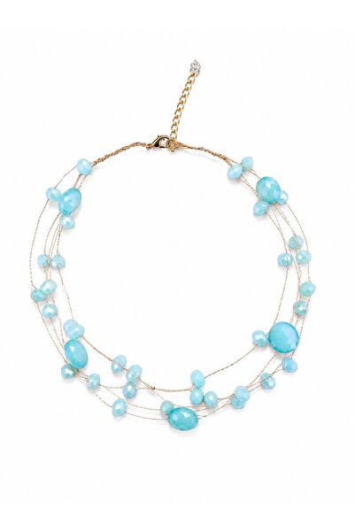 neslyaccessories الفيروز حبة قلادة