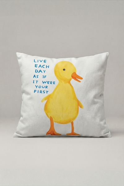 Generic Brand Yellow Duck and Motivational Text Cushion Cover 230 – First Ste...