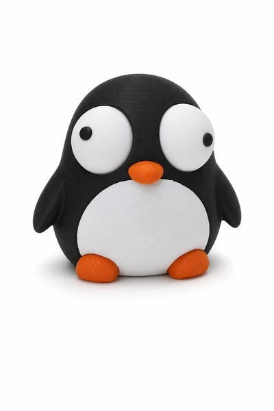 Hareketli Gözlü Penguen Figürü