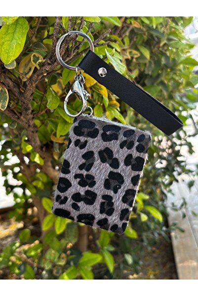 MODA MaisonLune Leopar Desenli Aynalı Çanta Charmı Anahtarlık Çanta Aksesuarı