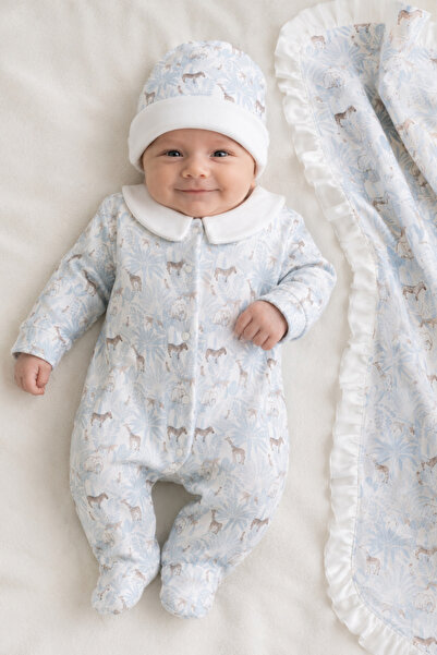 Naka Concept Bébé Zebra Fleur 3 Piece Hospital Discharge Set |   Premium Inte...
