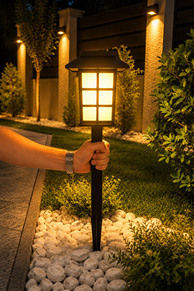 Kyrotech Dev Boy 50 cm Solar Bahçe Lambası, 15W Gün Işığı LED (4000K), Güneş ...